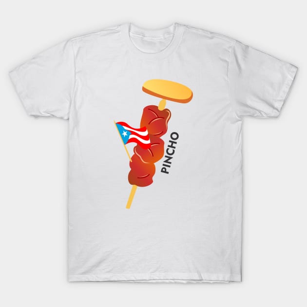 Puerto Rican Street Food Pincho Kebab T-Shirt by bydarling